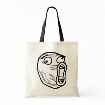 lol face meme humour rofl omg omfg tote bags