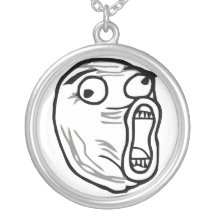 lol face meme humour rofl omg omfg custom necklace