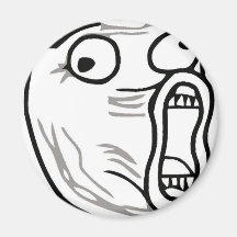 LOL Face Refrigerator Magnet