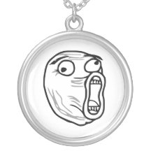 LOL Laugh Out Loud Rage Face Meme Personalized Necklace