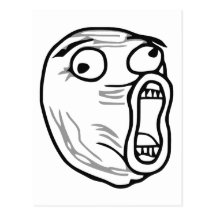 LOL Laugh Out Loud Rage Face Meme Postcards