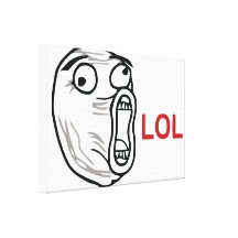 LOL meme Stretched Canvas Print