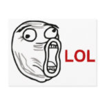 LOL Rage Face postcards