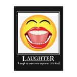 LOL Smiley Face Laughter Motivational Post Card postcards