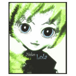Lola, Neko girl design, girls white ringer t-shirt