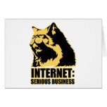 lolcat the internet is serious business greeting card