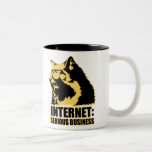 lolcat the internet is serious business coffee mug