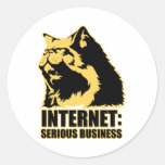lolcat the internet is serious business sticker