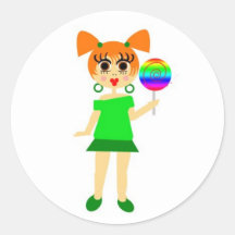 Lollipop Girl Sticker