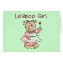 Lollipop Girl Tshirts and Gifts Greeting Card