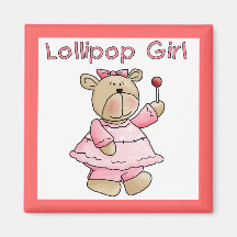 Lollipop Girl Tshirts and Gifts Magnet