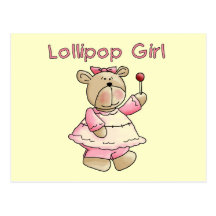 Lollipop Girl Tshirts and Gifts Post Cards