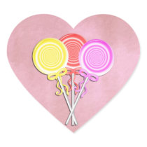 Lollipop Heart Stickers