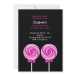 Lollipop Invitation or Thank You Card