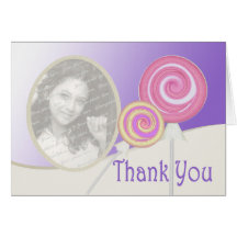 Lollipop Thank You Note with Photo Cards