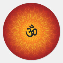 L'OM spirituel sur le mandala Adhésifs Ronds