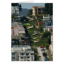 Lombard Street In San Francisco Americas Crookedes Card