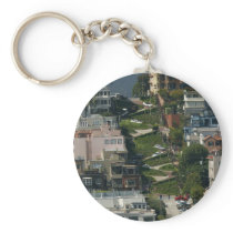 Lombard Street In San Francisco Americas Crookedes Keychain
