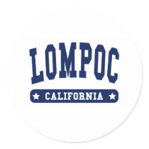 Lompoc California College Style tee shirts stickers