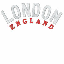 London 8 Embroidered Black Polo T-Shirt