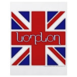 'London' ambigram on UK flag flyers