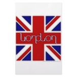 'London' ambigram on UK flag stationery
