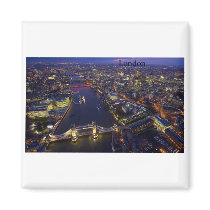 London at night (by St.K) Fridge Magnets