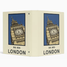 London Big Ben 3 Ring Binder