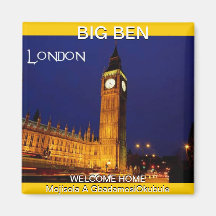 LONDON BIG BEN BY MOJISOLA A GBADAMOSI OKUBULE KOELKAST MAGNEET