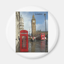 London Big Ben Phone box (by St.K) Fridge Magnet