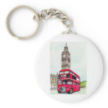 London Bus and Big Ben Keychain