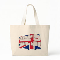 London Bus with Union Jack t shirts and gifts Tote Bag