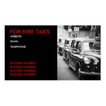 London cabbies business card template