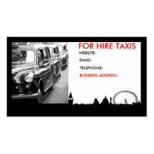 London cabs business card template