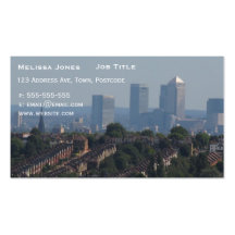 London Cityscape - Canary Wharf photo Business Card Templates