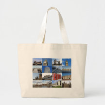 London collage tote bags