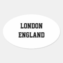 London England oval stickers