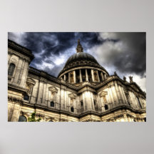 London, England – St. Paul’s Cathedral – HDR Poster