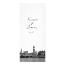 London England UK Skyline Menu Reception Personalized Announcement