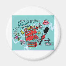 London ~ England United Kingdom Travel Art Refrigerator Magnet