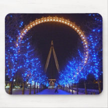 London Eye at night Mouse Pads