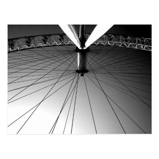 London Eye Black and white Postcard