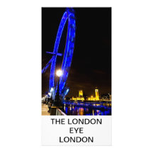 London Eye night view Personalised Photo Card