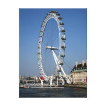 London Eye Stretched Canvas Print