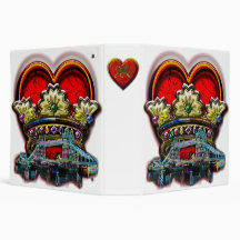 London Heart Crown Group Print Vinyl Binder