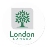 London, Ontario flag Round Sticker