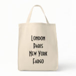 London Paris New York Fargo Bags
