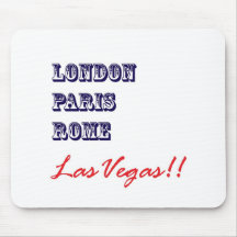 London Paris Rome, Las Vegas Mousepads