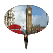 London Phone box & Big Ben (St.K) Cake Toppers