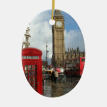 London Phone box & Big Ben (St.K) Ornament